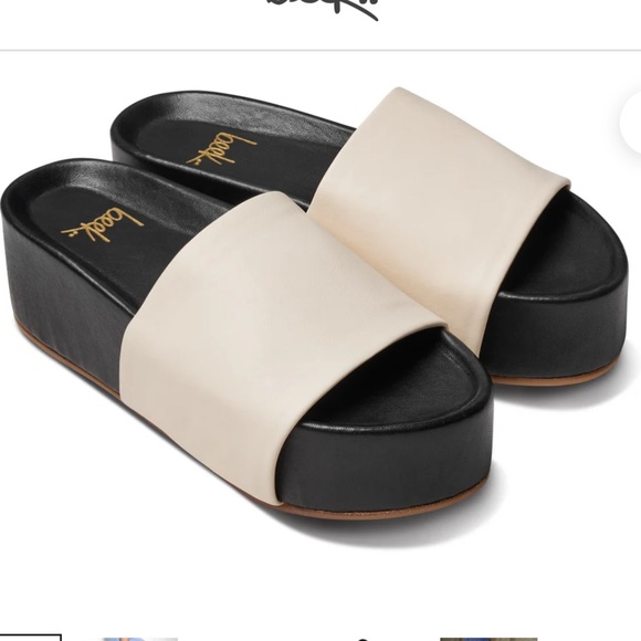 OAK Shoes - Beek Albatross Cream Platform Leather Sandals size 9